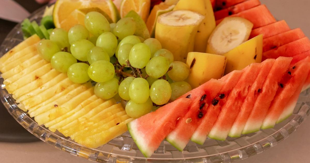 Corporate catering table with platters